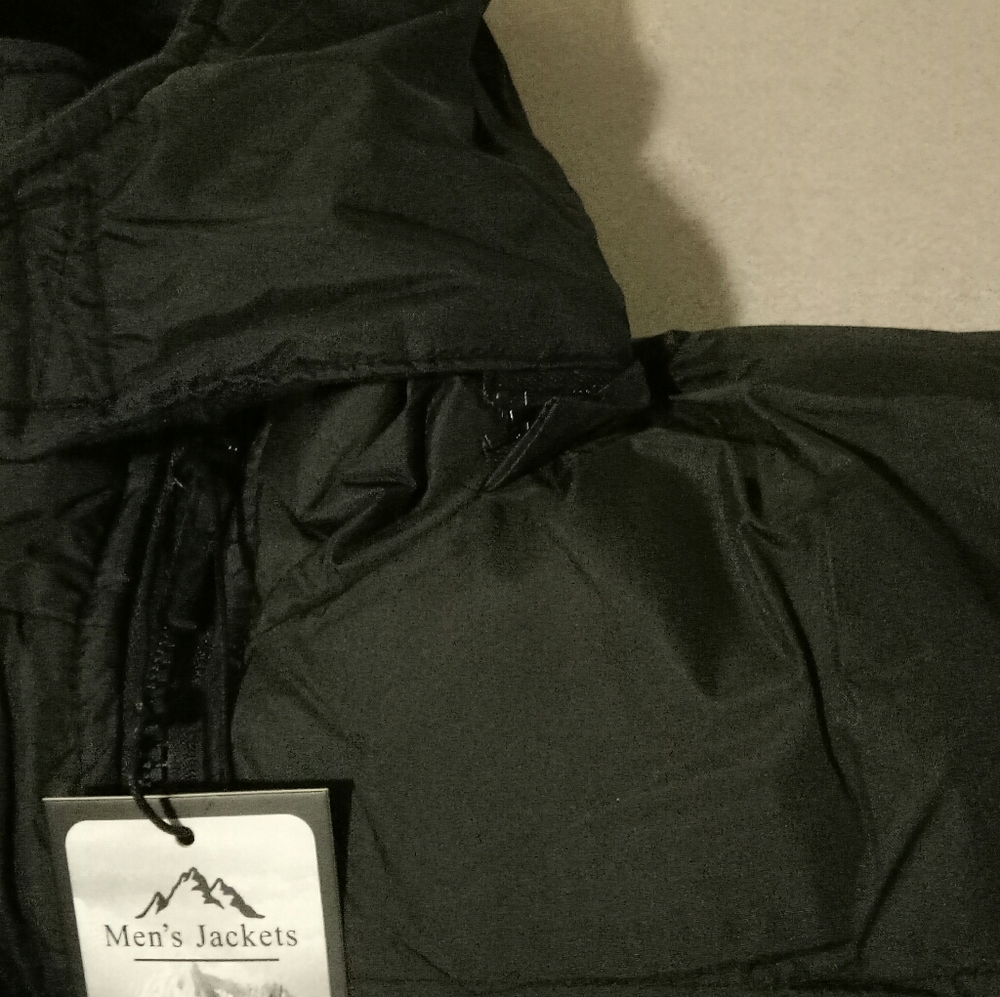 Fleece lined men's jacket removable hood L - Picture 10 of 12